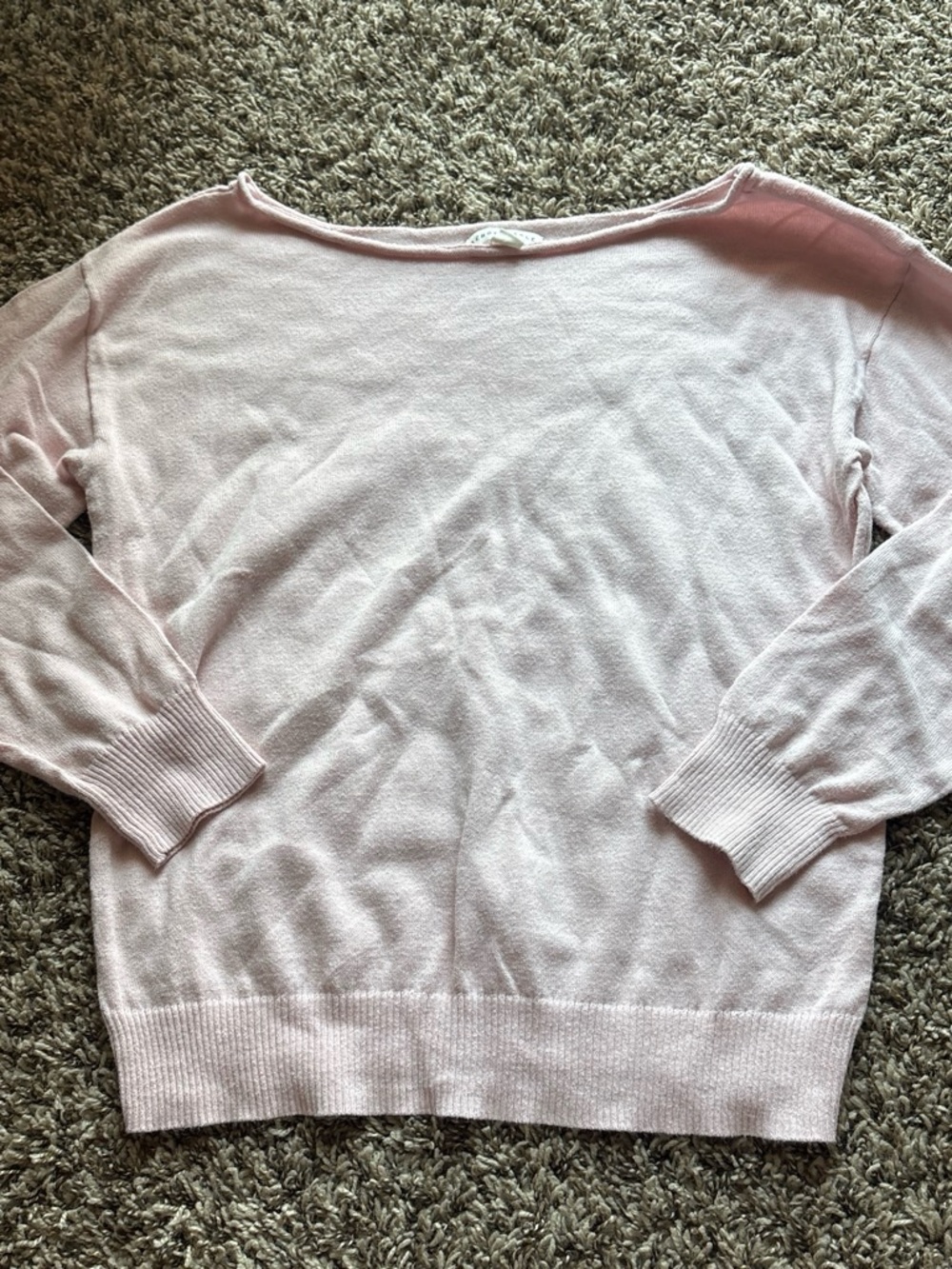 Aeropostale Light Pink Off-Shoulder Knit Sweater